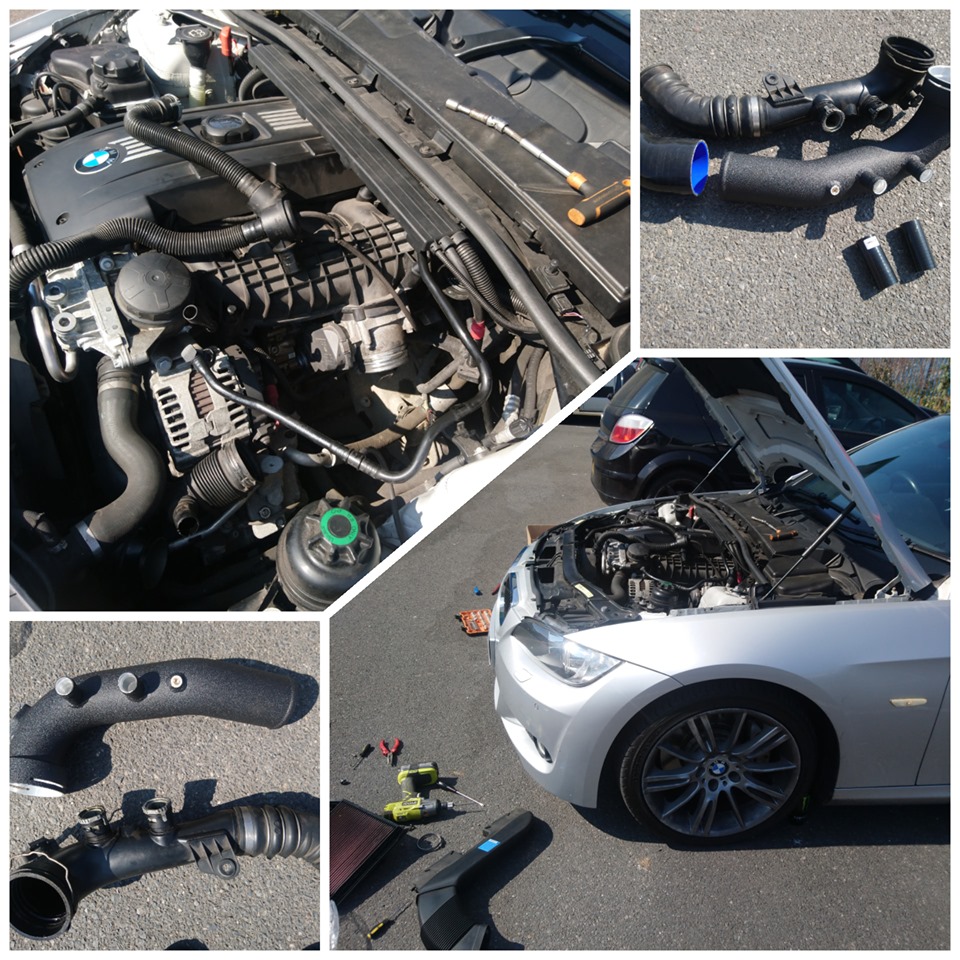 BMW 335i intercooler charge pipe replacement image