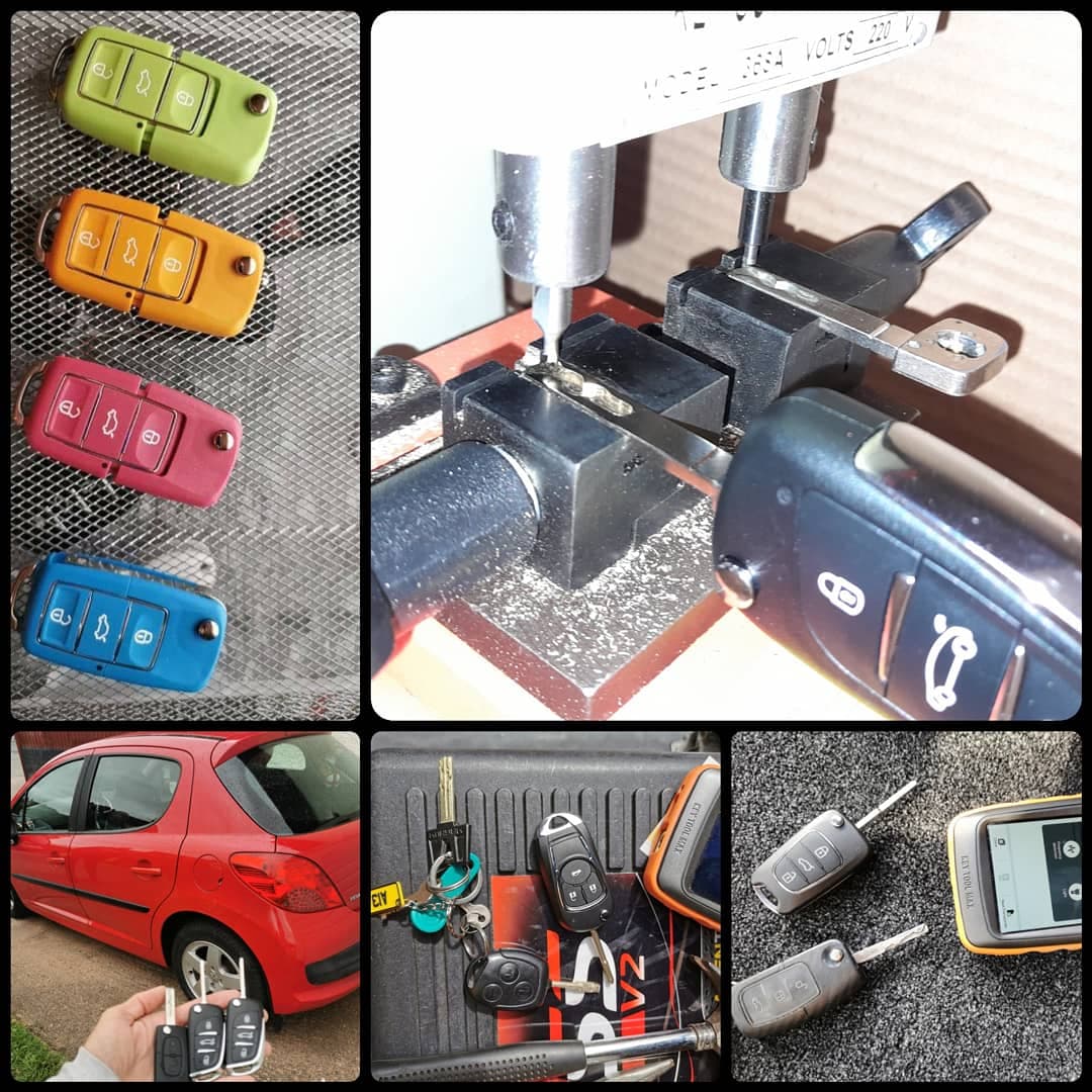 Car key cutting and syncing